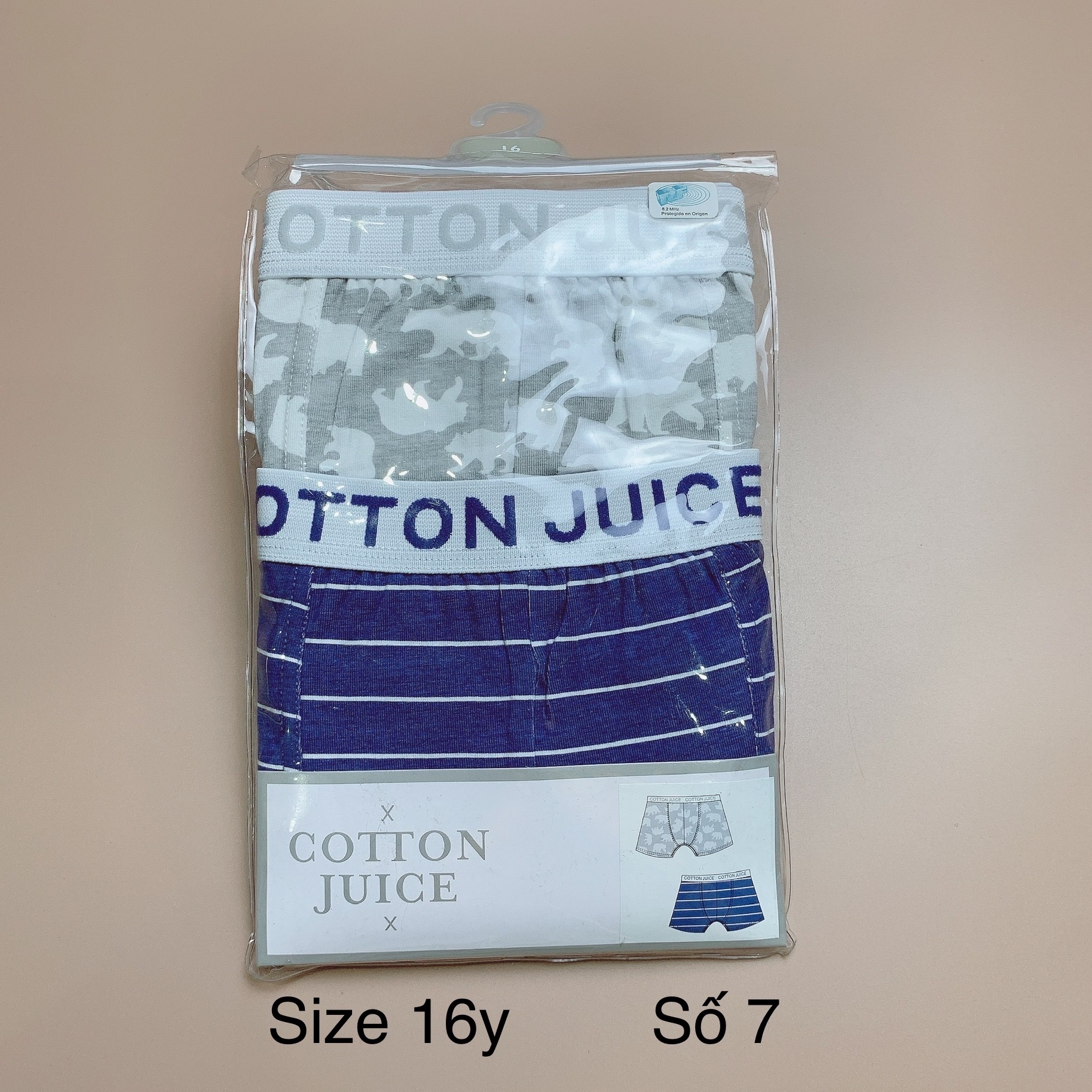 [16y] Set 2 quần sịp đùi Cotton Juice bé trai - (số 5-8)