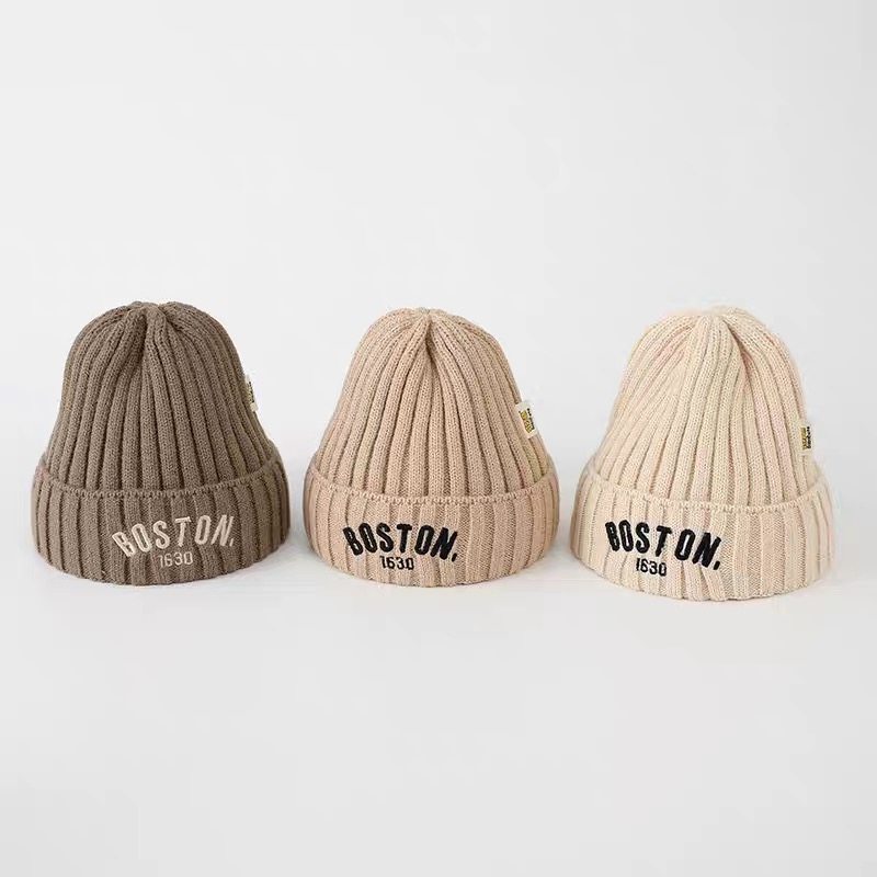 Mũ len Boston trơn 5 màu BTBG Free size 1 - 5y