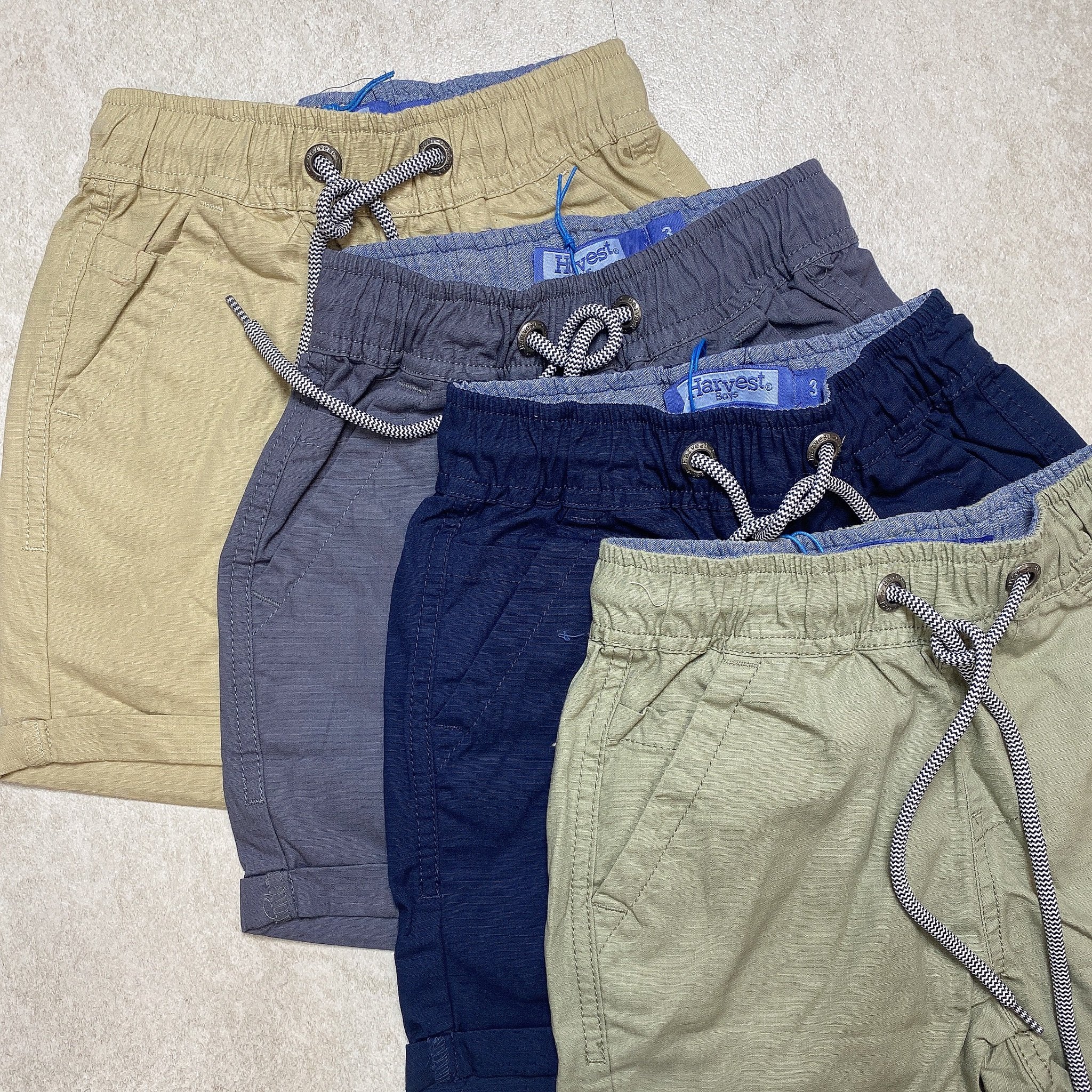 Quần short thô Cloud Break dòng trung Harvest trơn màu Bé Trai size 3 - 10y