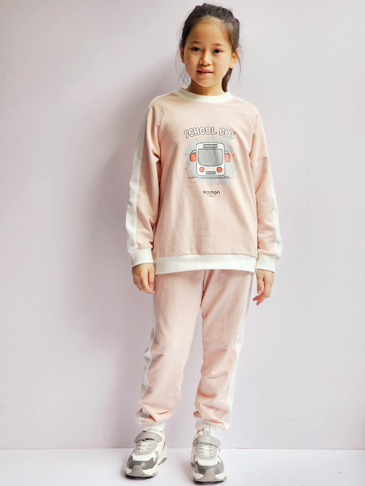 Bộ nỉ da cá Bee Mon School Bus 4 màu BTBG size 120 - 160