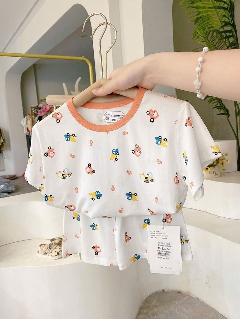 Bộ thun vải rayon mềm mát nhiều màu bé trai size 100-140