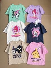 Áo cotton Sela Hello Kitty, Kuromi dư xịn nhiều màu BG size 92-116