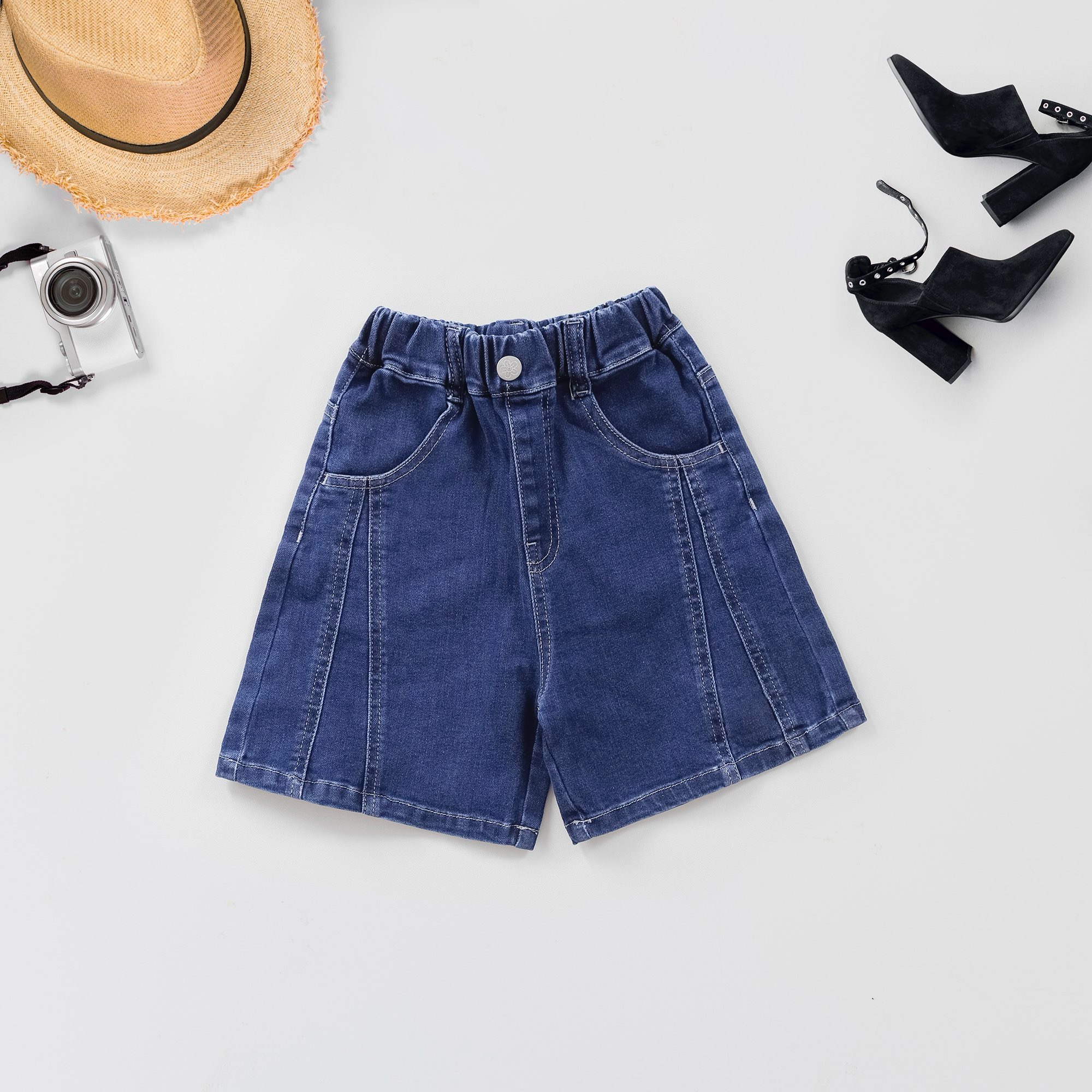 Quần short Nexxi jean mềm 2 màu BG size 3-14y