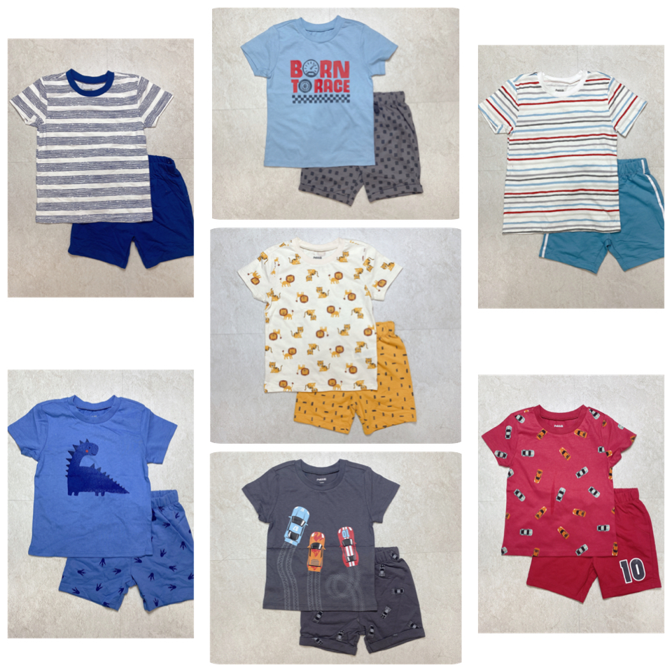 Bộ cotton Pekkle nhiều mẫu Bé Trai size 12m - 5y