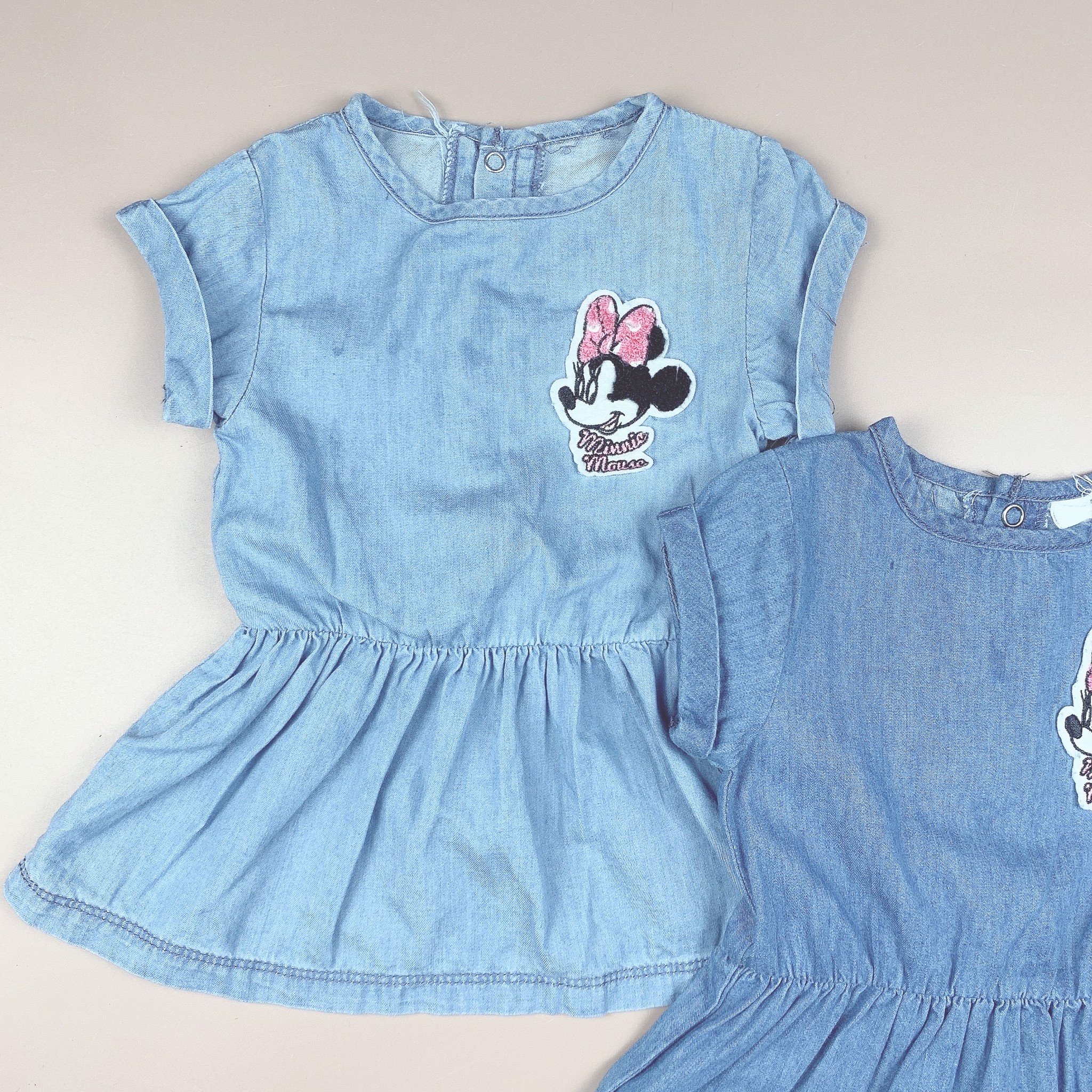 Váy denim Minnie mouse xanh jean 2 màu BG