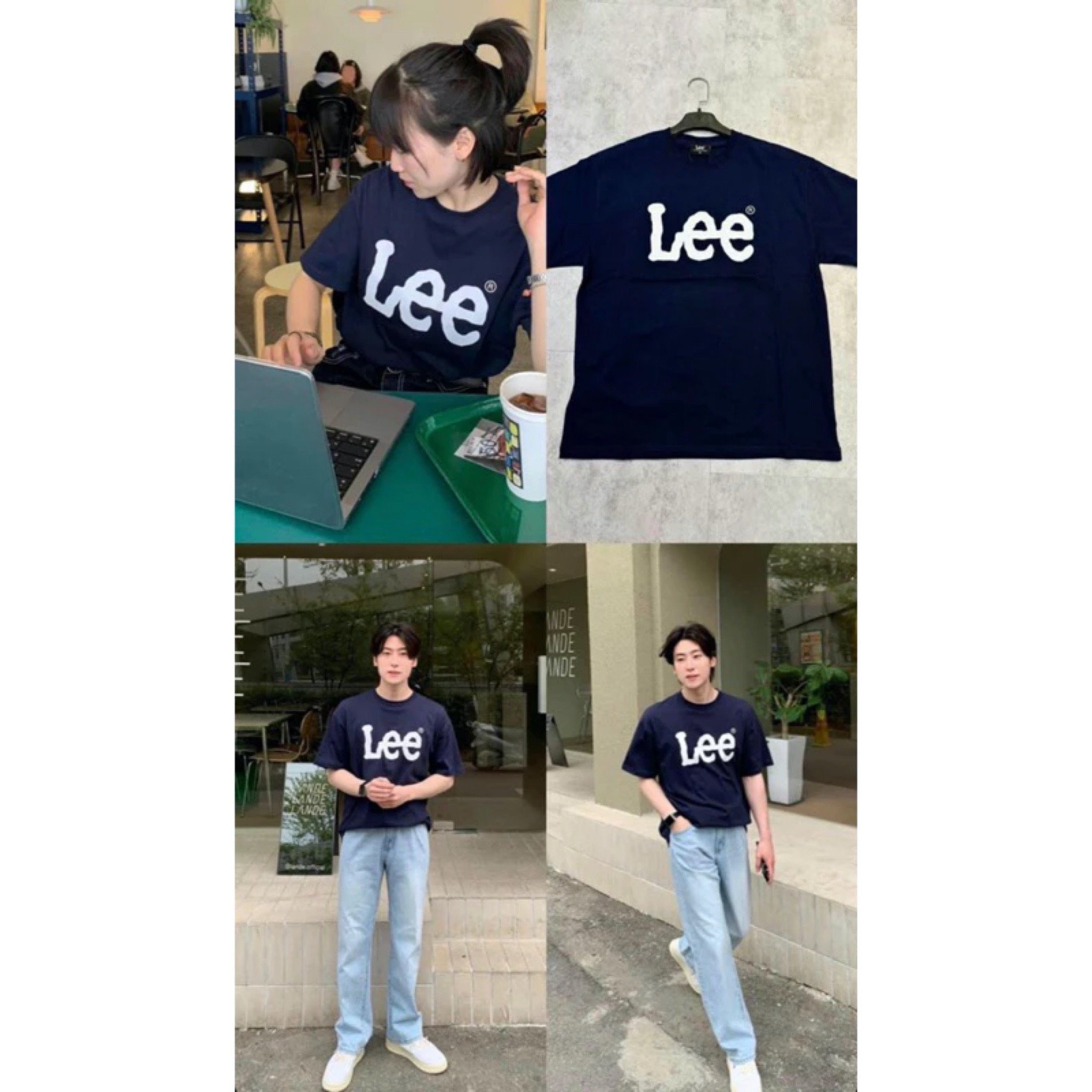 Áo cotton Lee xuất Hàn nhiều màu cho Bố Mẹ size S-XL