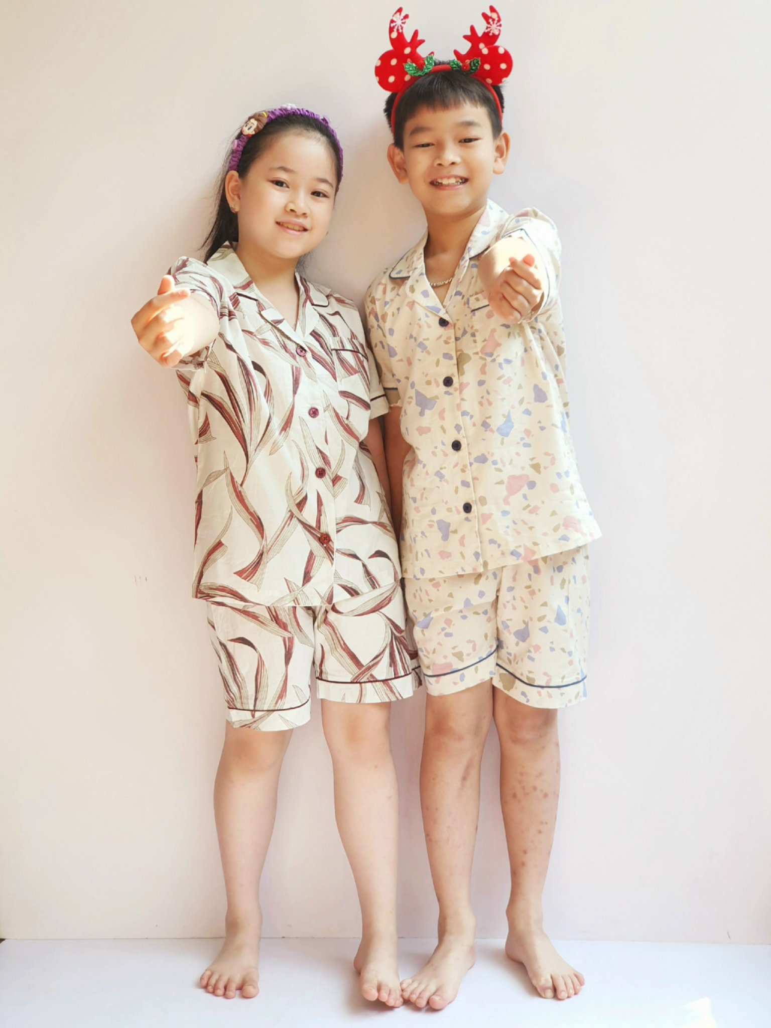 Bộ thô Pyjama Bee Mon 3 họa tiết cho Mẹ và Bé