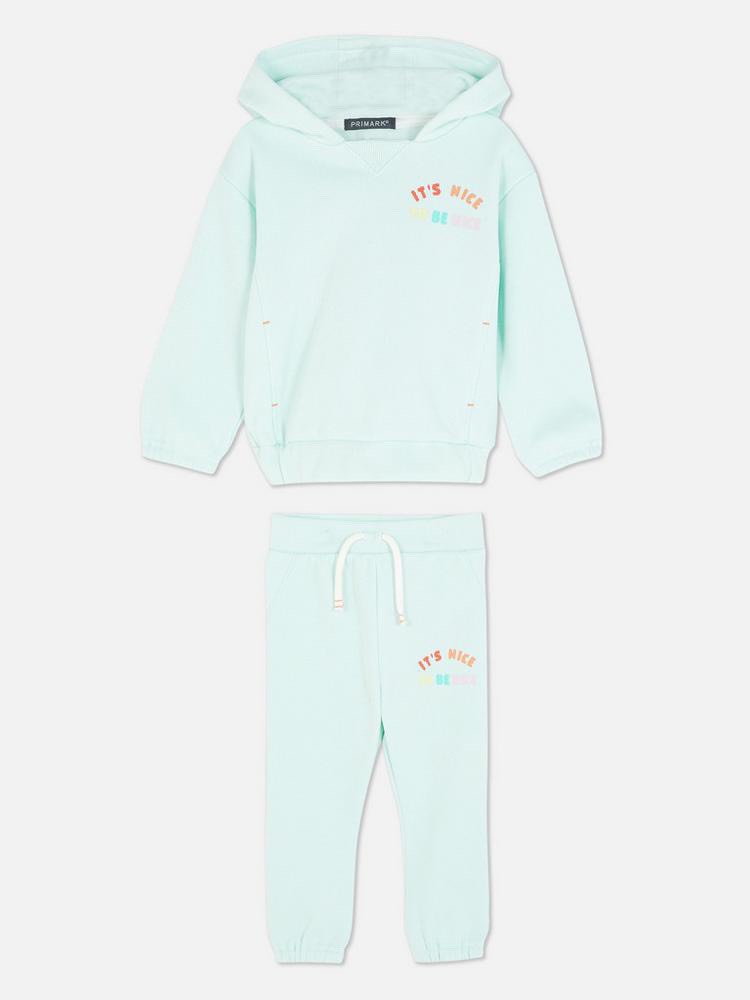 Bộ nỉ bông Primark màu xanh pastel To Be Nice size 3 - 36m