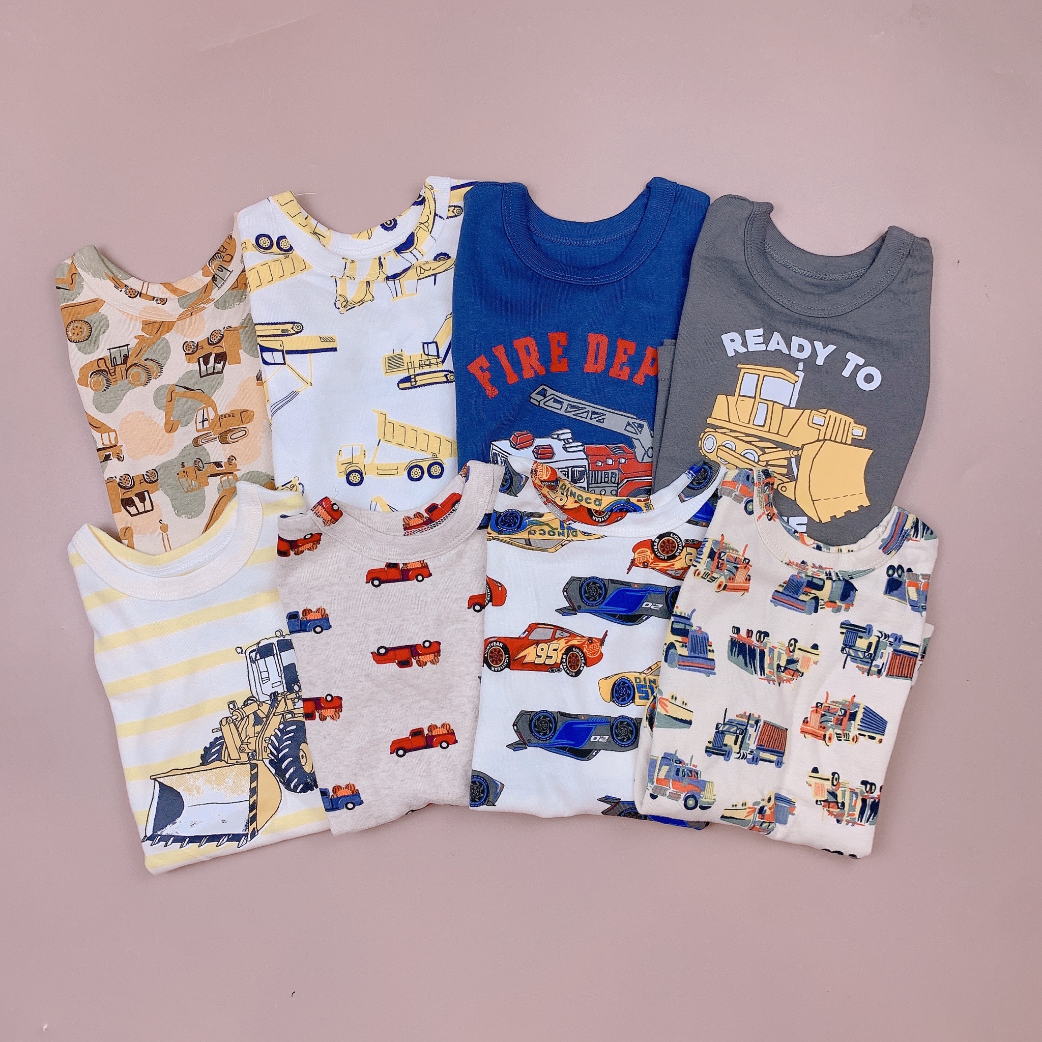 Bộ cotton BabyGap BT - nhiều hình ô tô size 12m - 6y