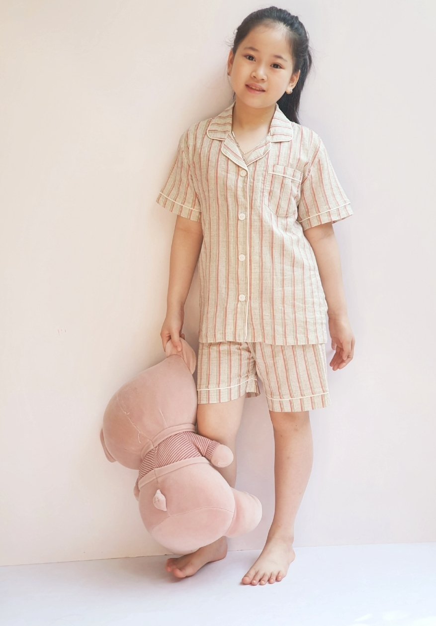 Bộ thô Pyjama Bee Mon 3 họa tiết cho Mẹ và Bé