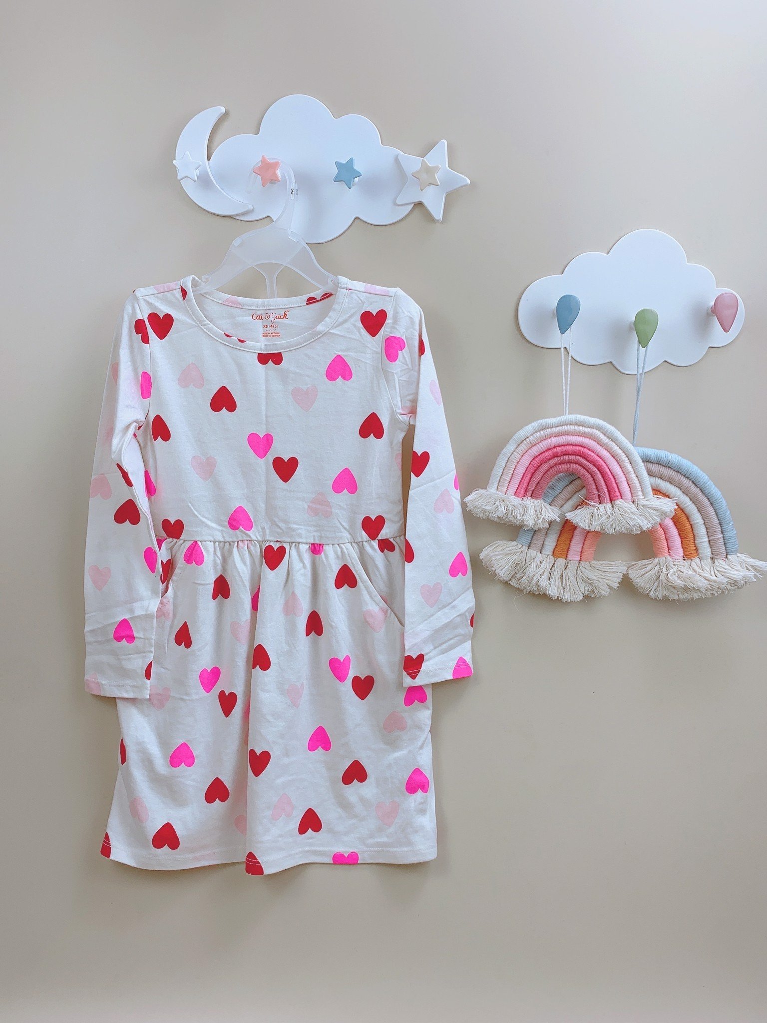 Váy cotton dài tay Cat Jack hoạ tiết BG 5-18y (Bảng màu 1)