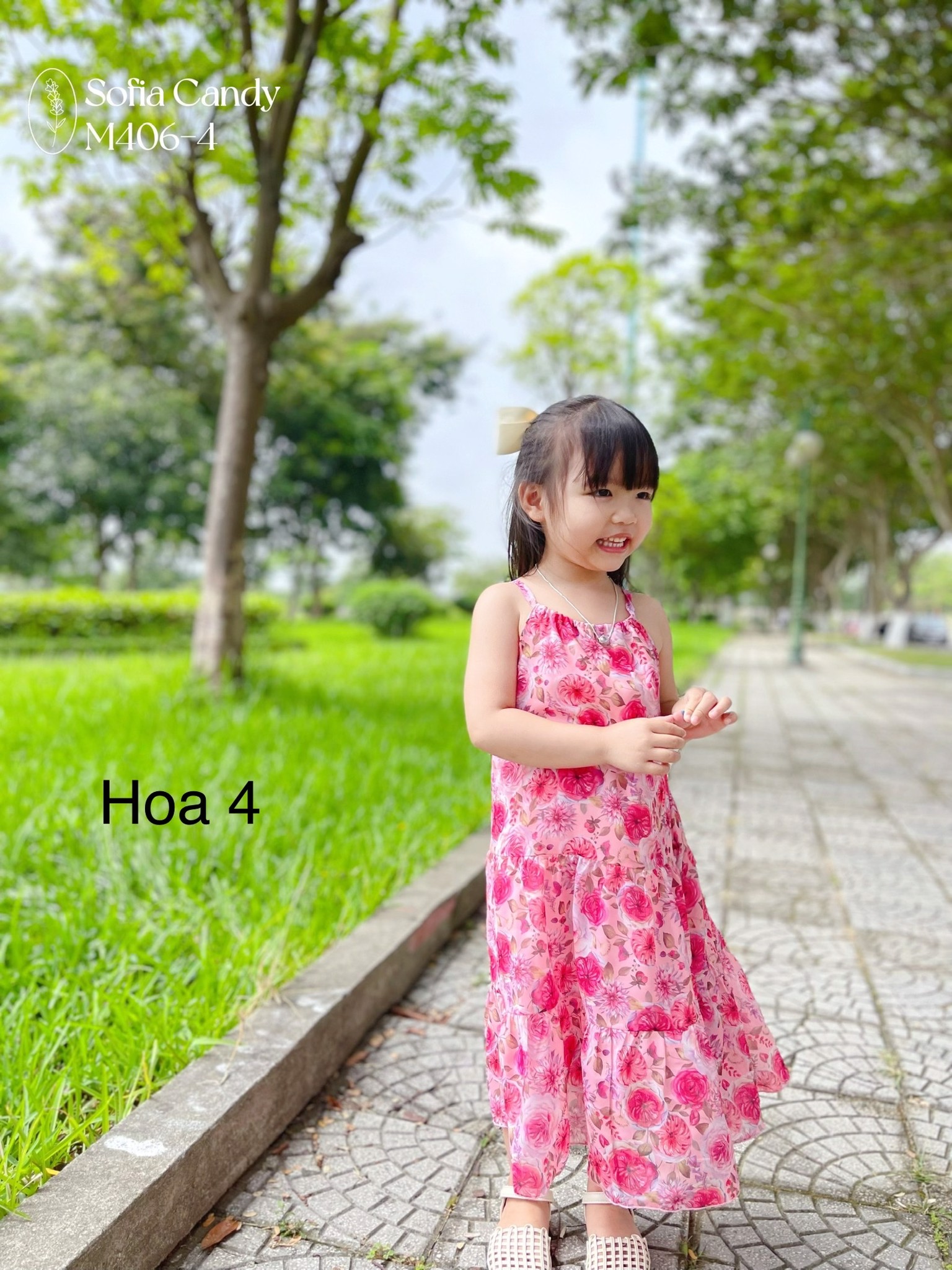 Váy hai dây voan Sofia Candy nhiều màu hoa - bảng màu 1