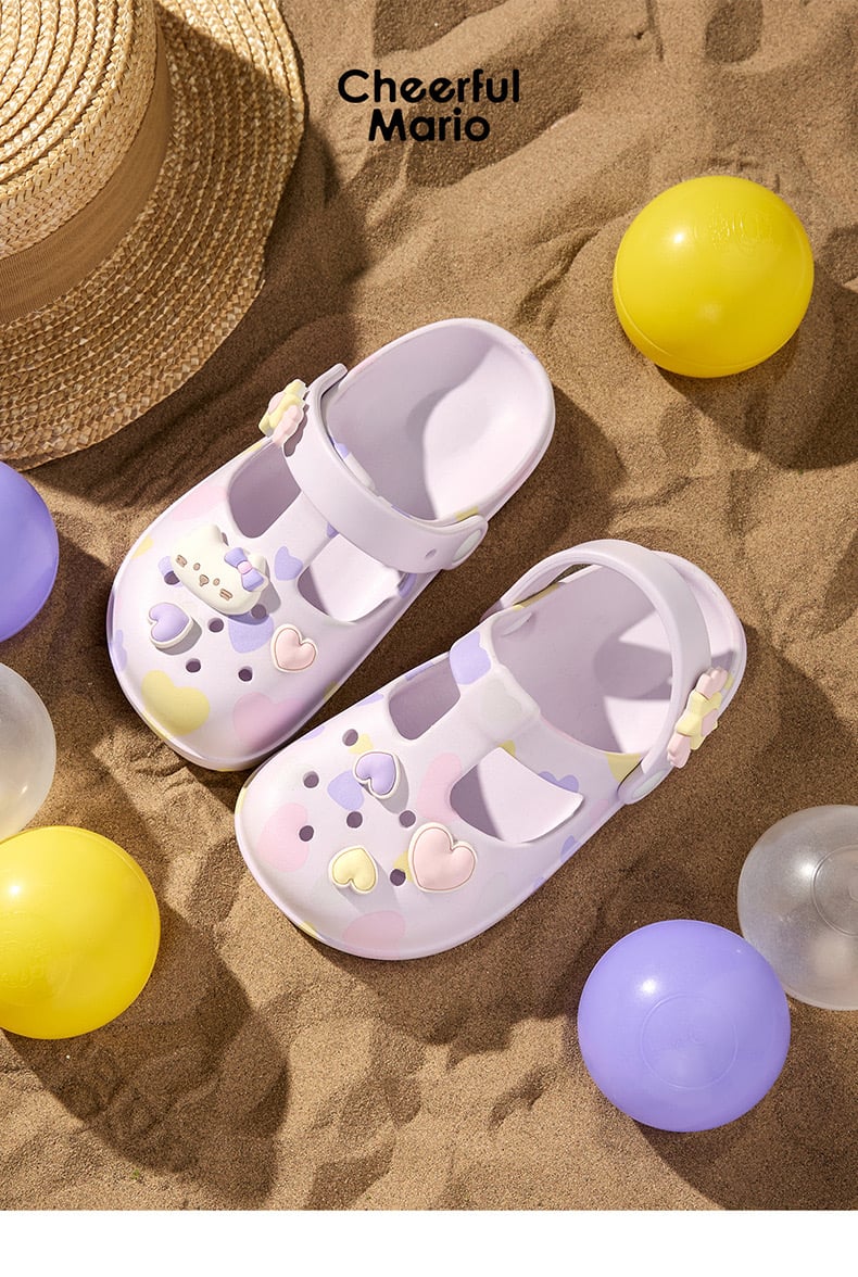 Sục nhựa Mario trái tim in tràn 3 màu bé gái size 160-220