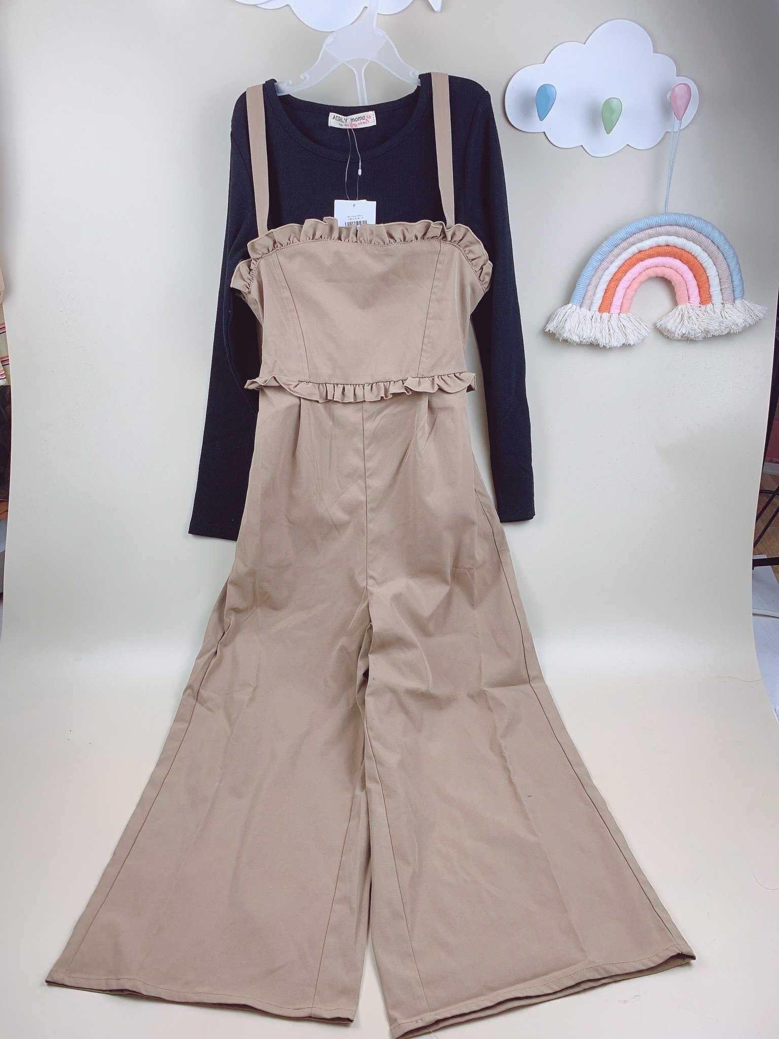 Set Jumpsuit Airly Momo xuất Nhật quần ống xuông kèm áo nhiều màu BG