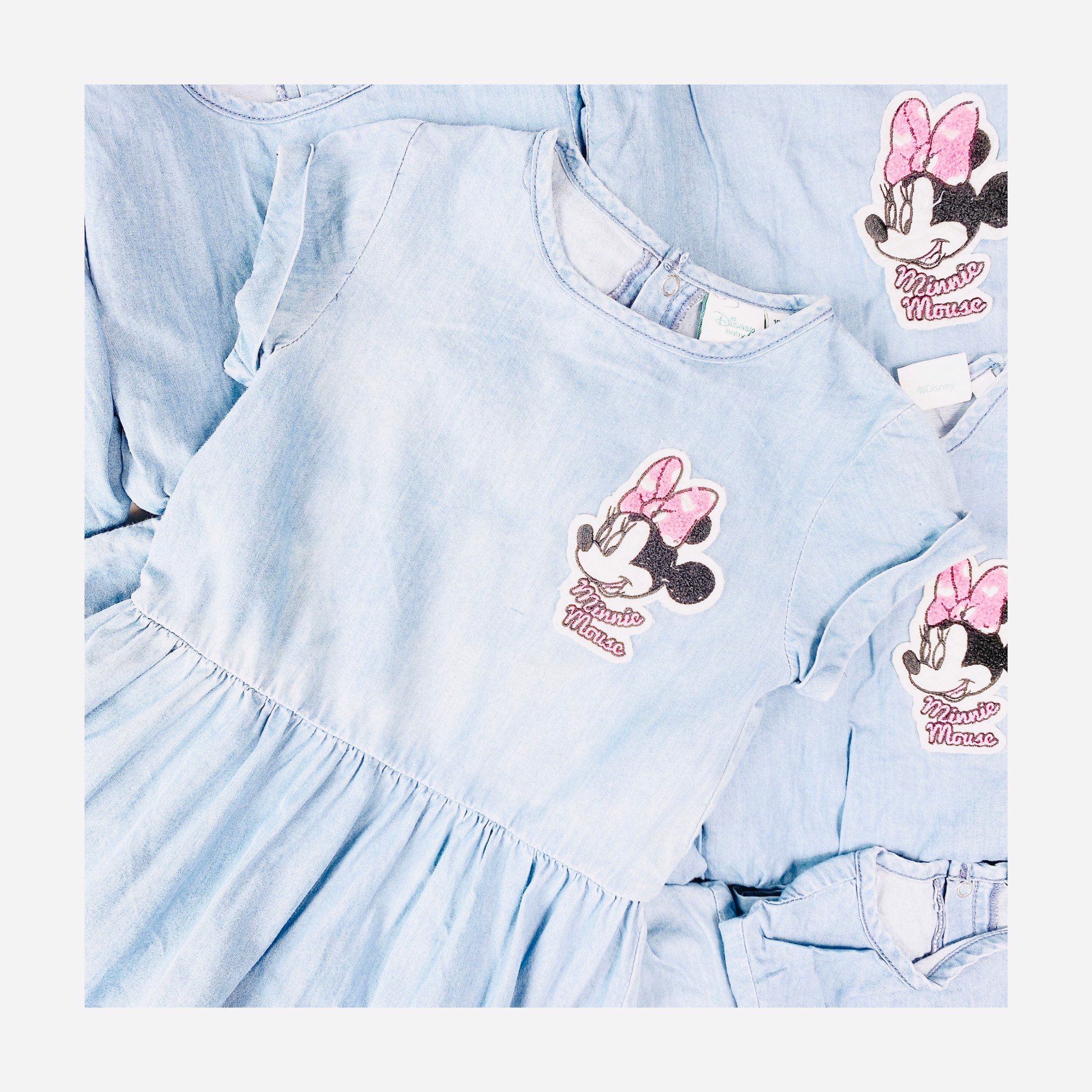 Váy denim Minnie mouse xanh jean 2 màu BG