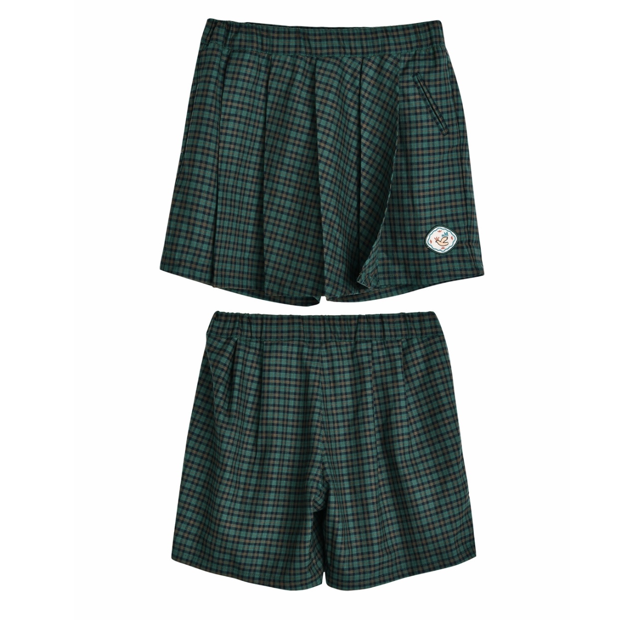 Quần váy Moimoln xuất Hàn dư xịn kẻ caro xanh bé gái size 100-140 (1 số thiếu logo)