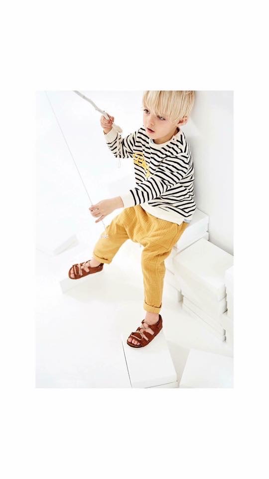 Quần vải xô muslin zara 2 màu vàng/hồng BTBG