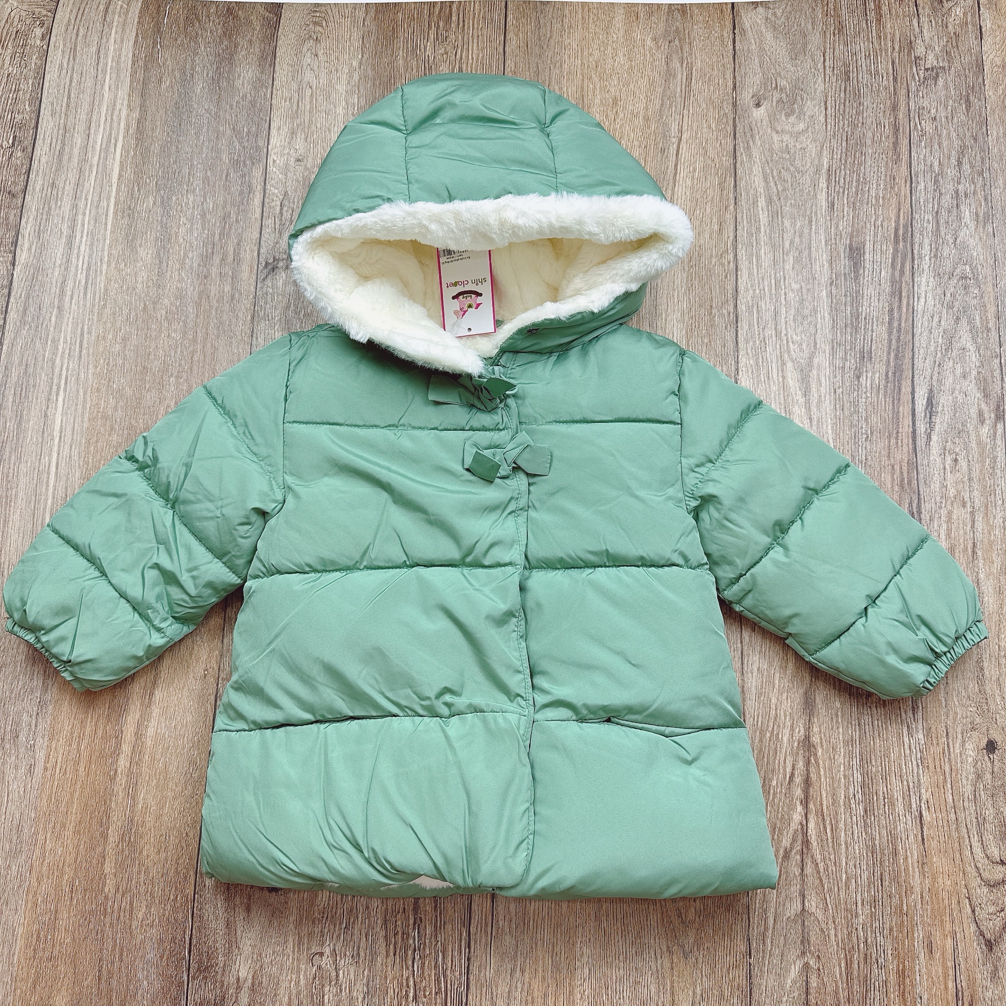 Áo khoác phao lót lông Sfera siêu nhẹ nhiều màu cho bé gái size 1-3y