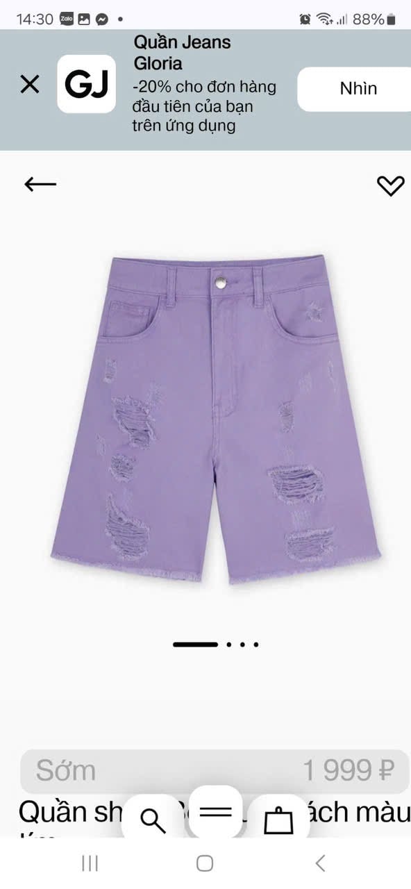 Quần jean rách GGJJ dư xịn 2 màu trắng/tím bé gái size 8-14y