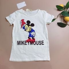 Áo cotton HM bé trai -Trắng Mickey
