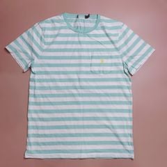 Áo cotton Polo (Bố) - kẻ mint