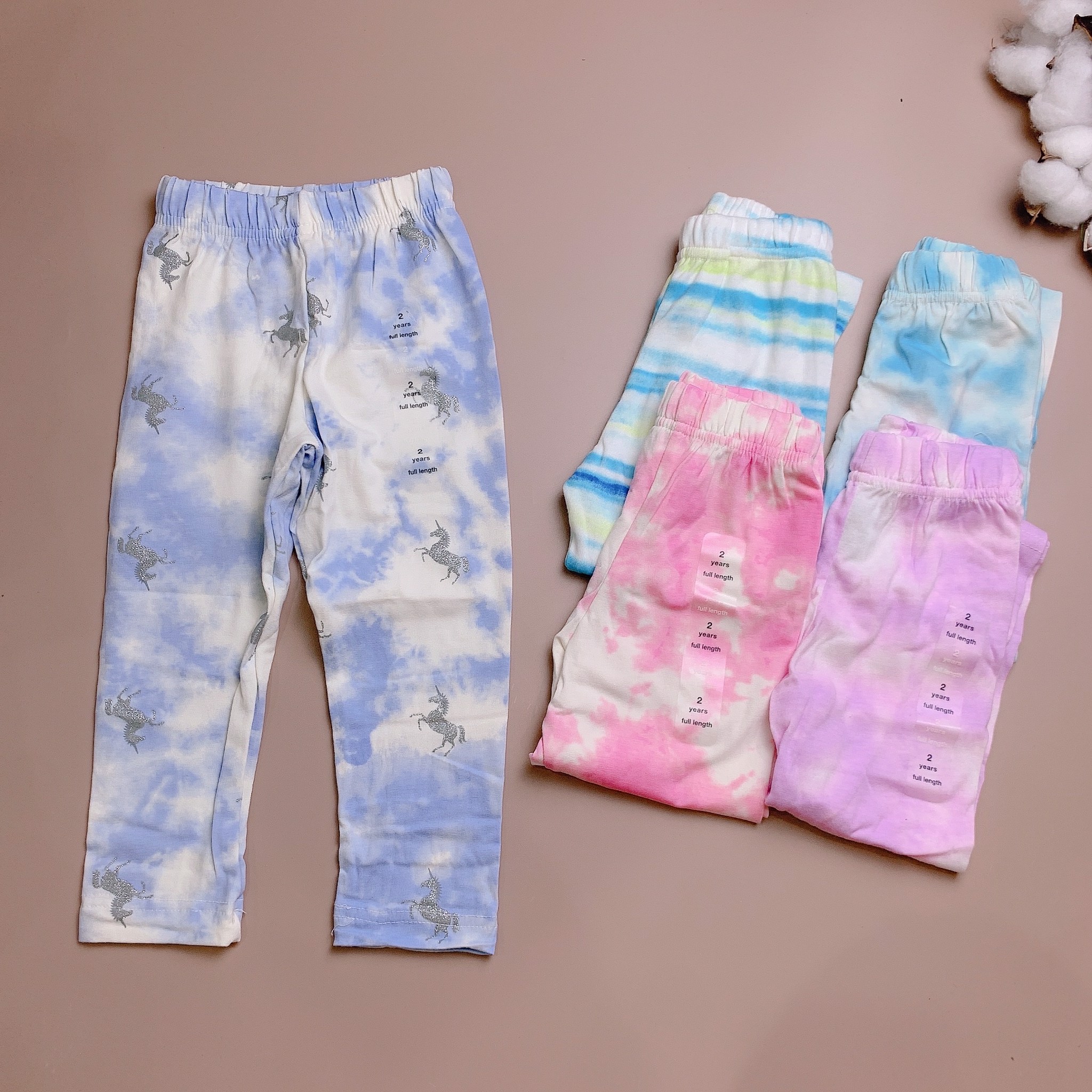 Legging cotton vải dư loang nhiều màu BG