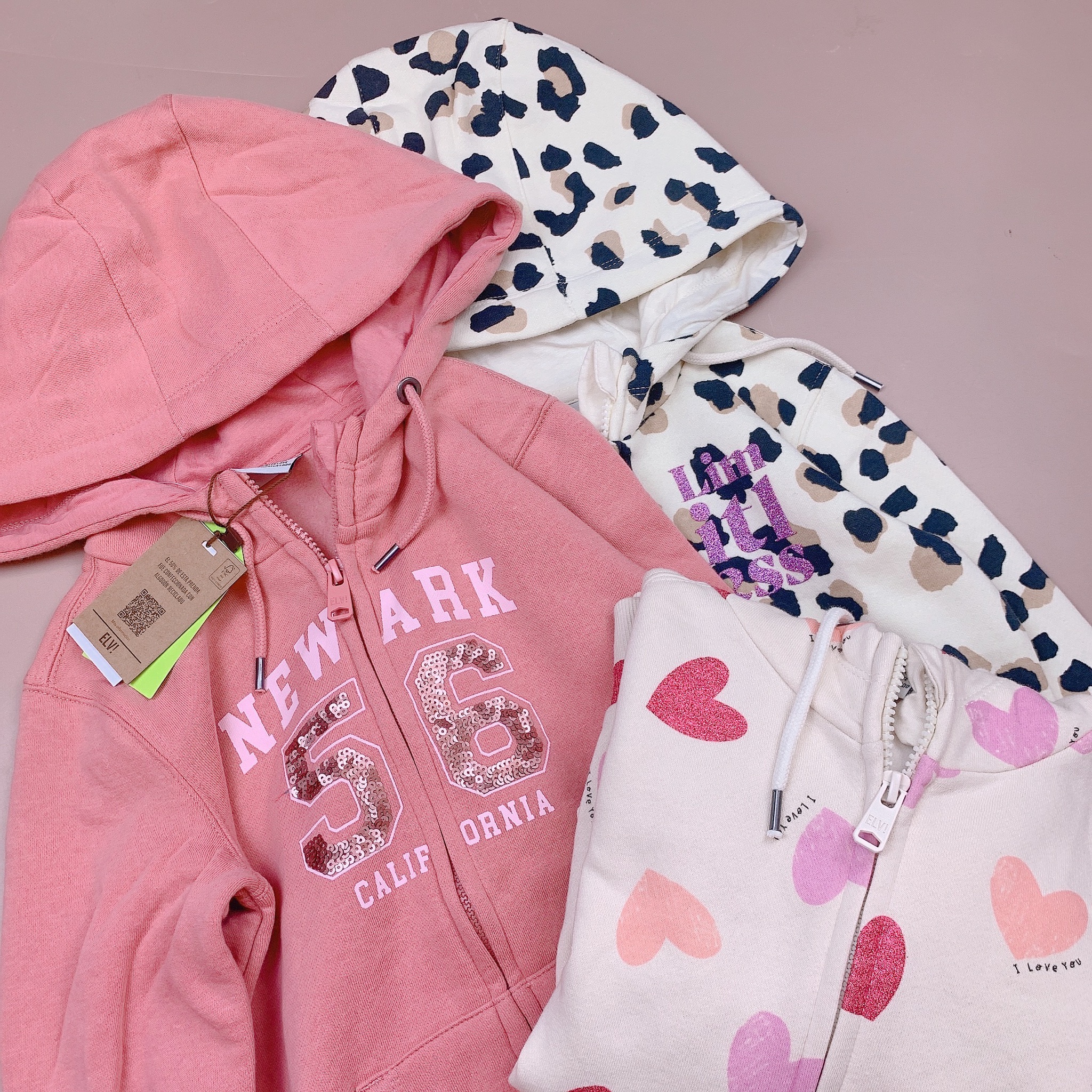 Áo khoác ELV nỉ bông nhiều màu BG size 8 - 16y