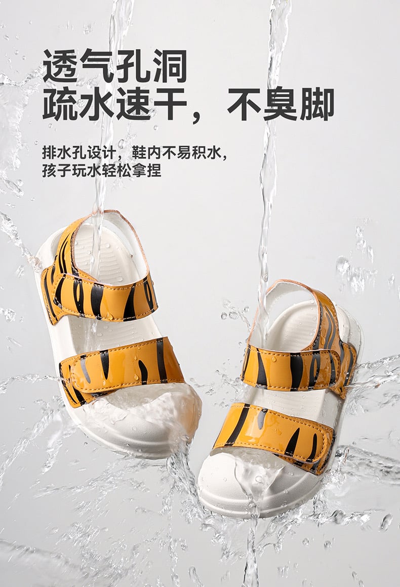 Sandal quai dán Mario hoạ tiết động vật nhiều màu cho bé size 140-190