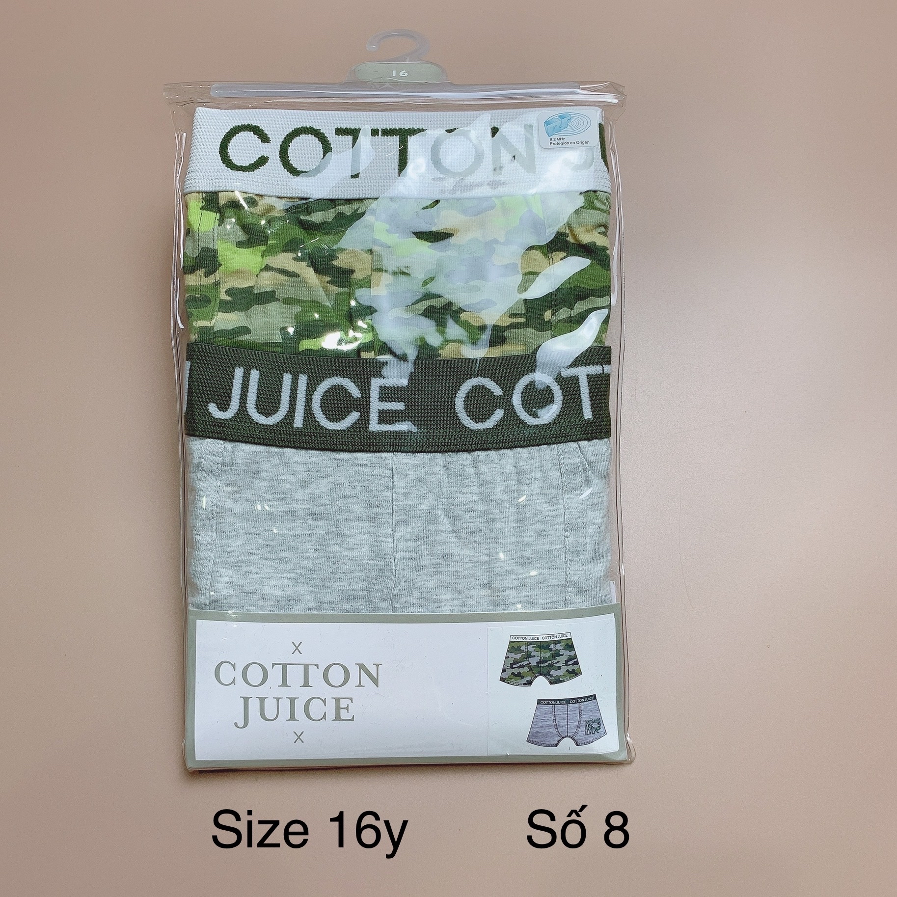 [16y] Set 2 quần sịp đùi Cotton Juice bé trai - (số 5-8)