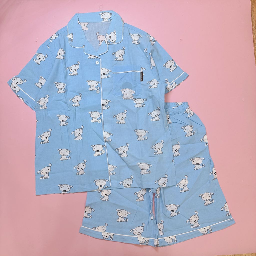 Pyjama thô cộc tay vải Hàn nhiều mẫu cho bé size 110 - 160