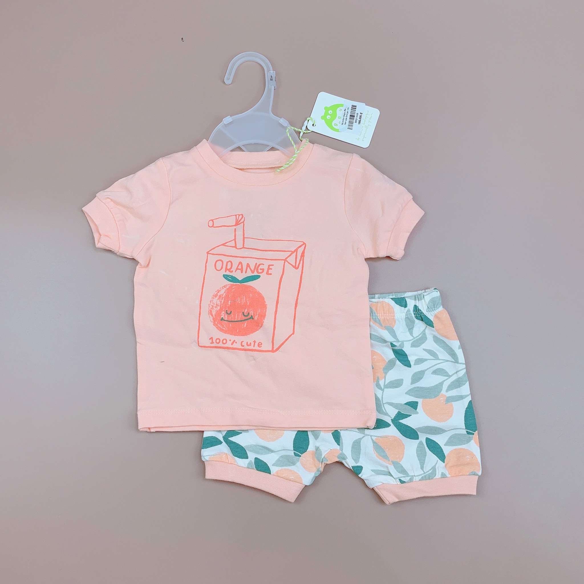 Bộ cotton Gagou Bio 3 hình Bé Gái 1m - 24m