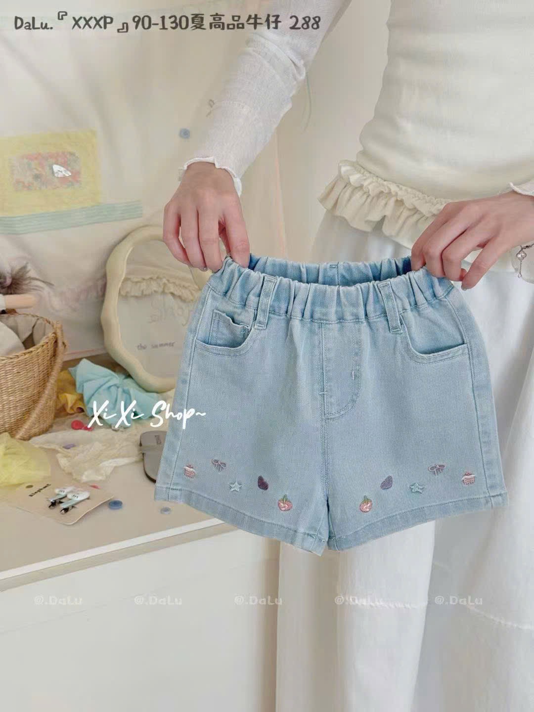 Quần short jean QC nhiều mẫu cho bé gái size 90-130