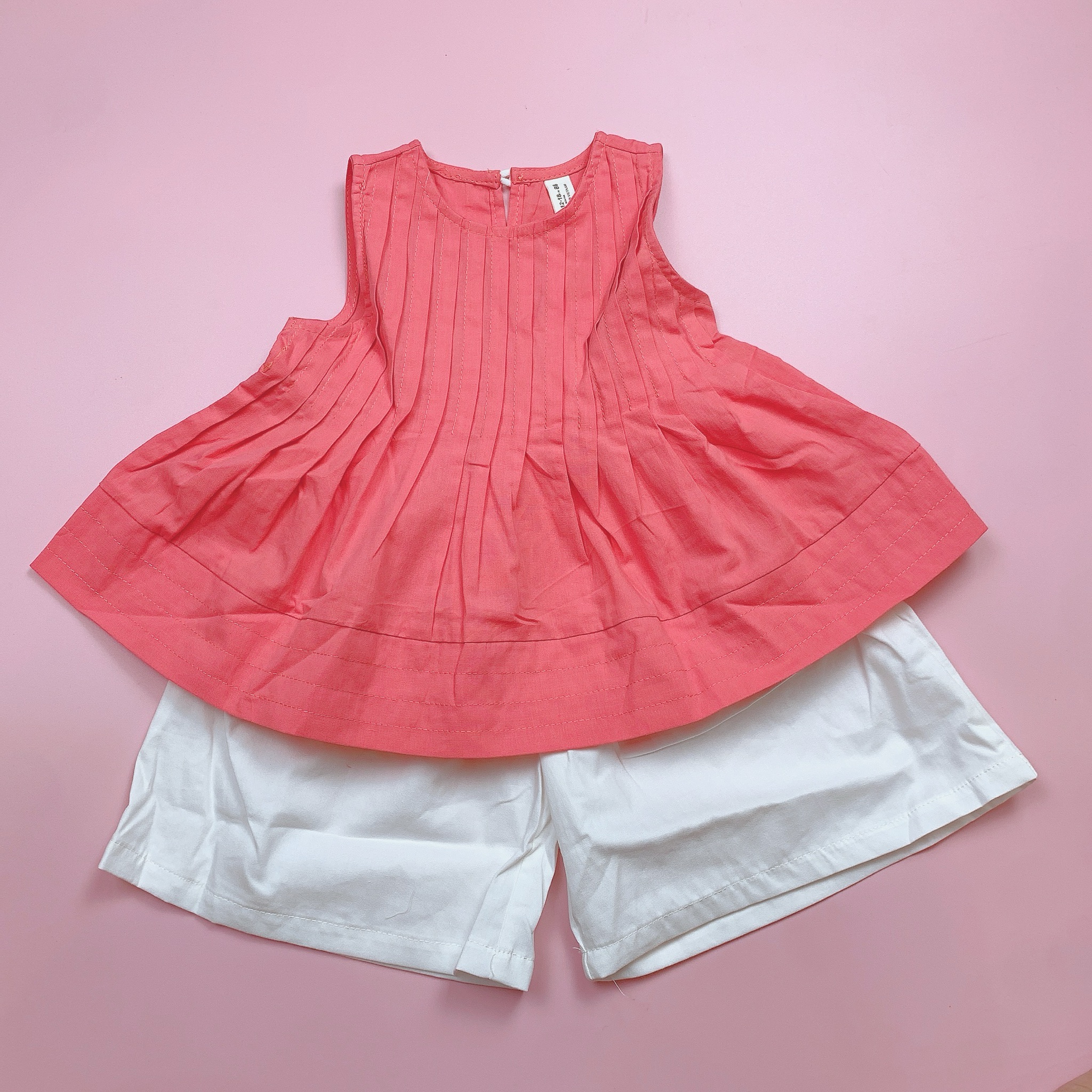 S4201.35 - Set bộ Sofia Candy vải thô tiểu thư áo hồng mix quần be size 1-10y