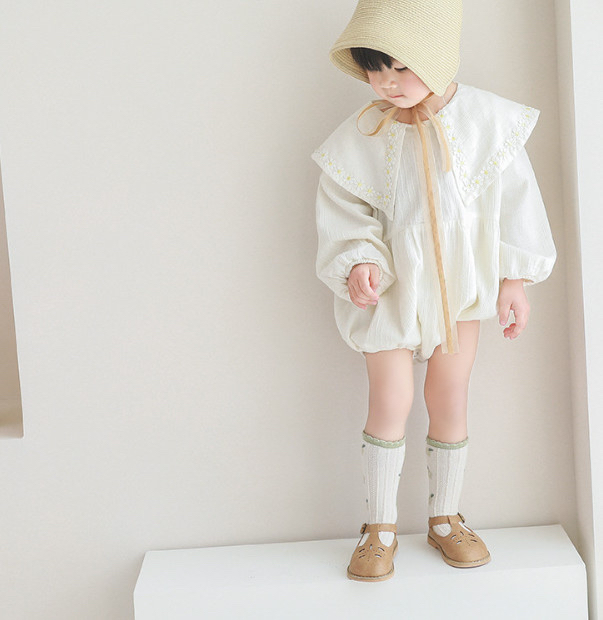 Tất cao tới bắp chân Nemo baby màu kem 5 màu hoa cổ bèo