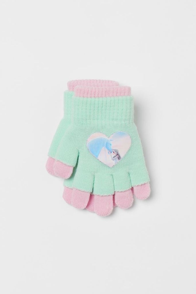 Set 2 găng tay H&M elsa xanh mint bé gái