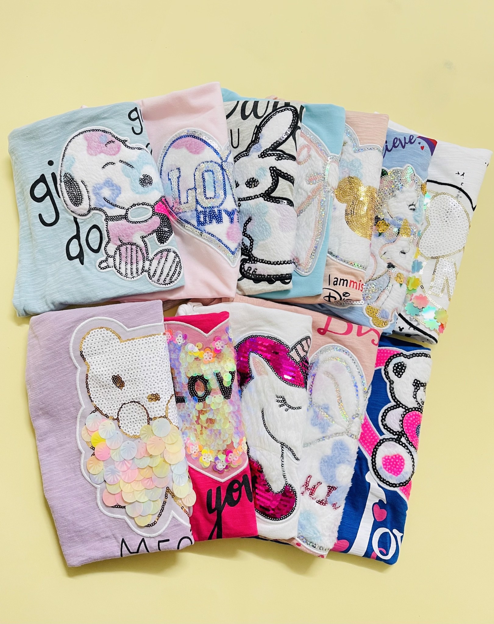 Áo cotton HM kim sa nhiều màu BG 2-10y