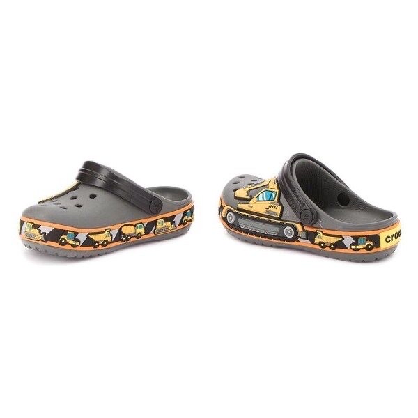 Sục Crocs màu ghi đậm máy xúc BT