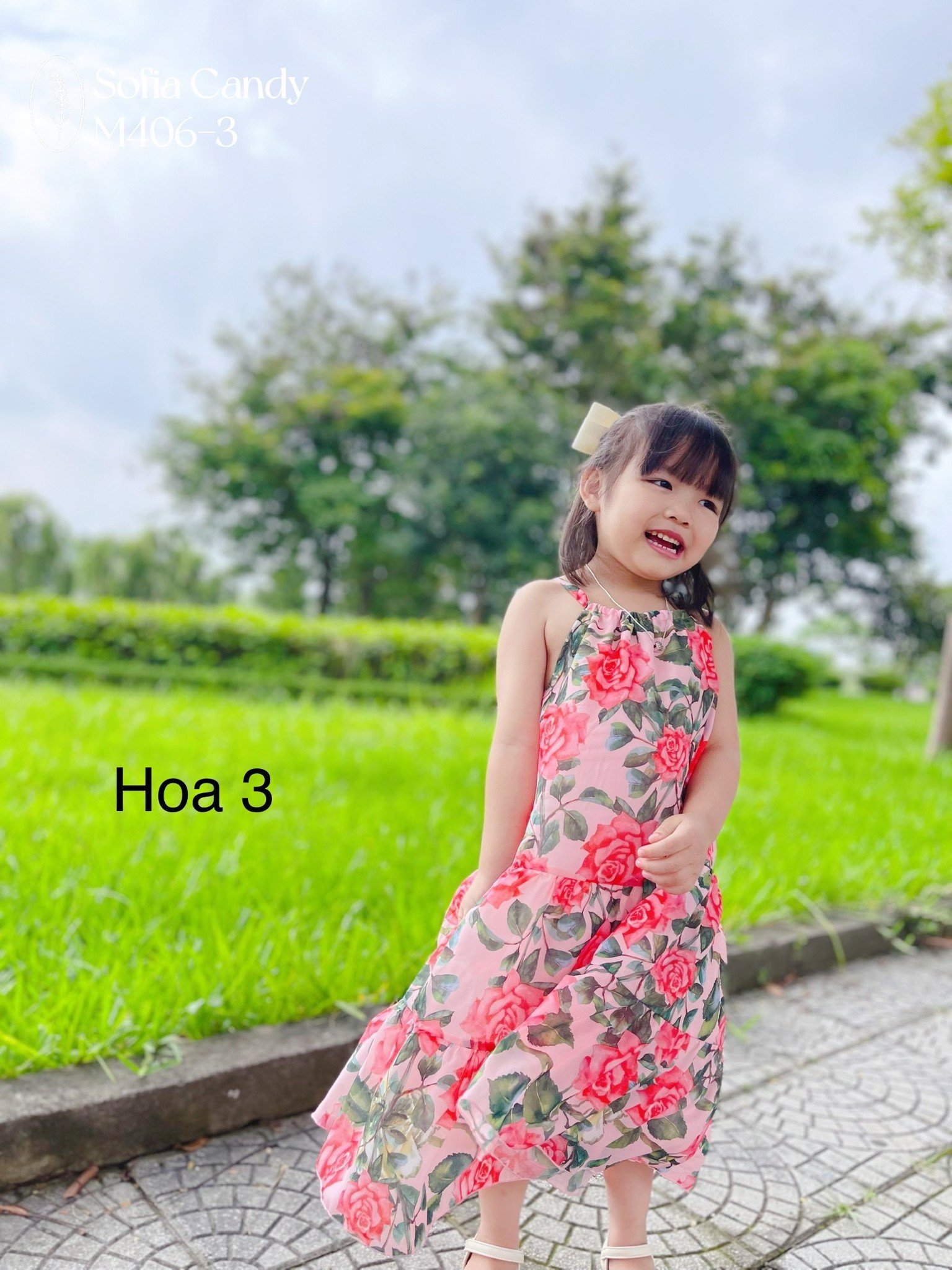 Váy hai dây voan Sofia Candy nhiều màu hoa - bảng màu 1