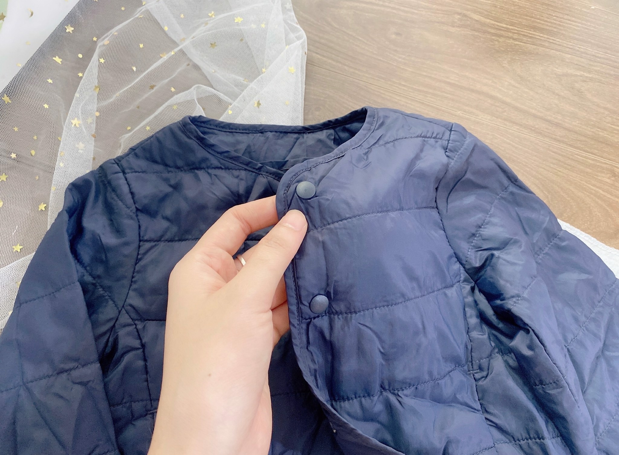 Áo phao siêu nhẹ cổ tròn Uni 4 màu BTBG size 80 / 90 / 100