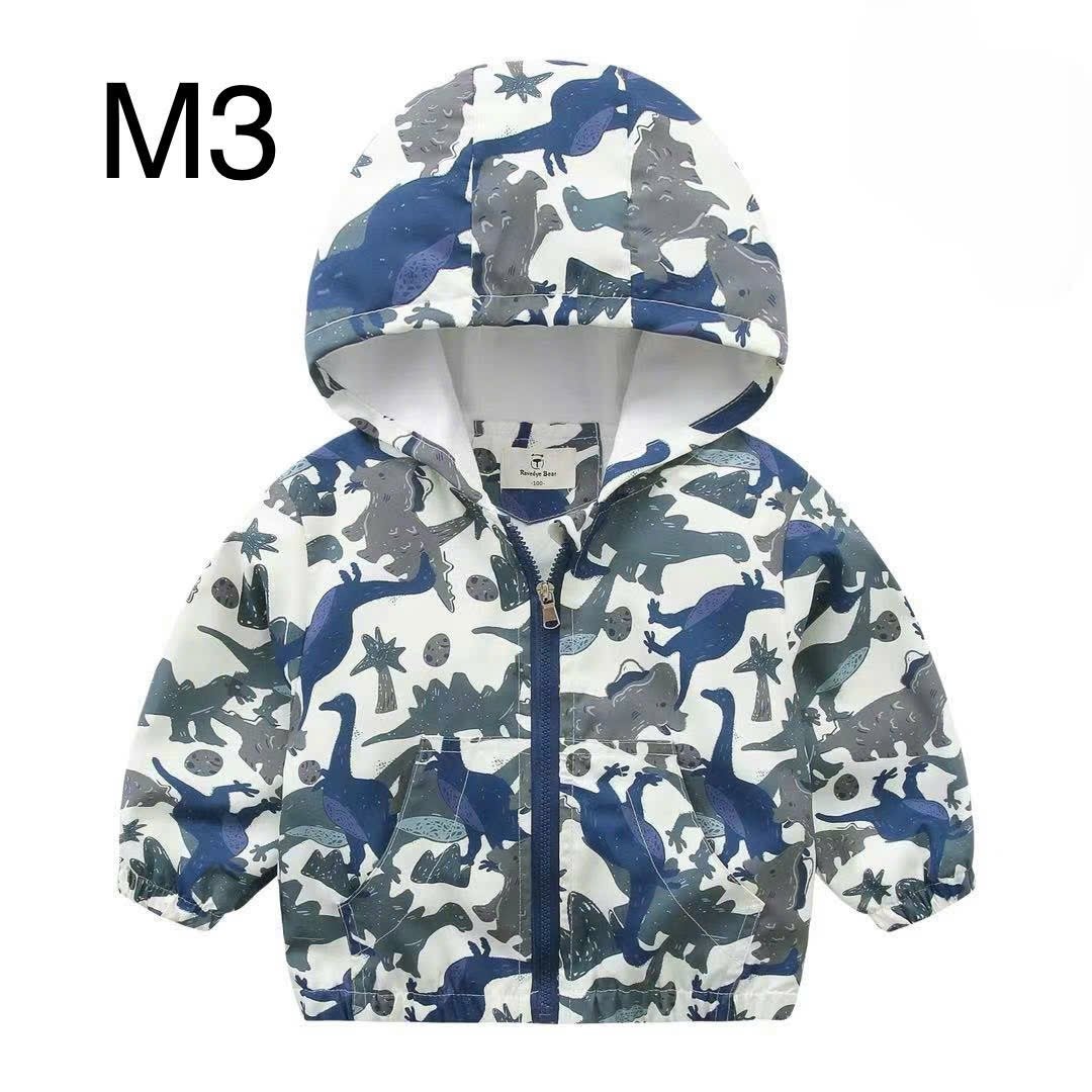 2024 - Áo gió lót cotton Ravedye Bear nhiều hình Bé Trai size 100 - 140