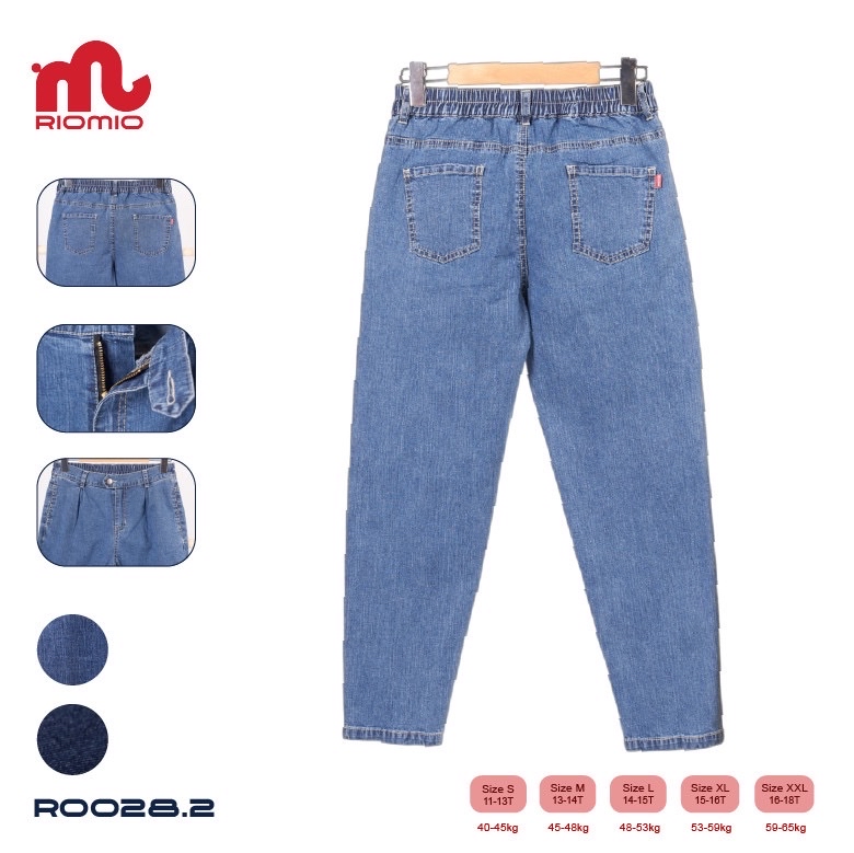 Quần jean đại nữ Riomio dáng baggy 2 màu S-XL