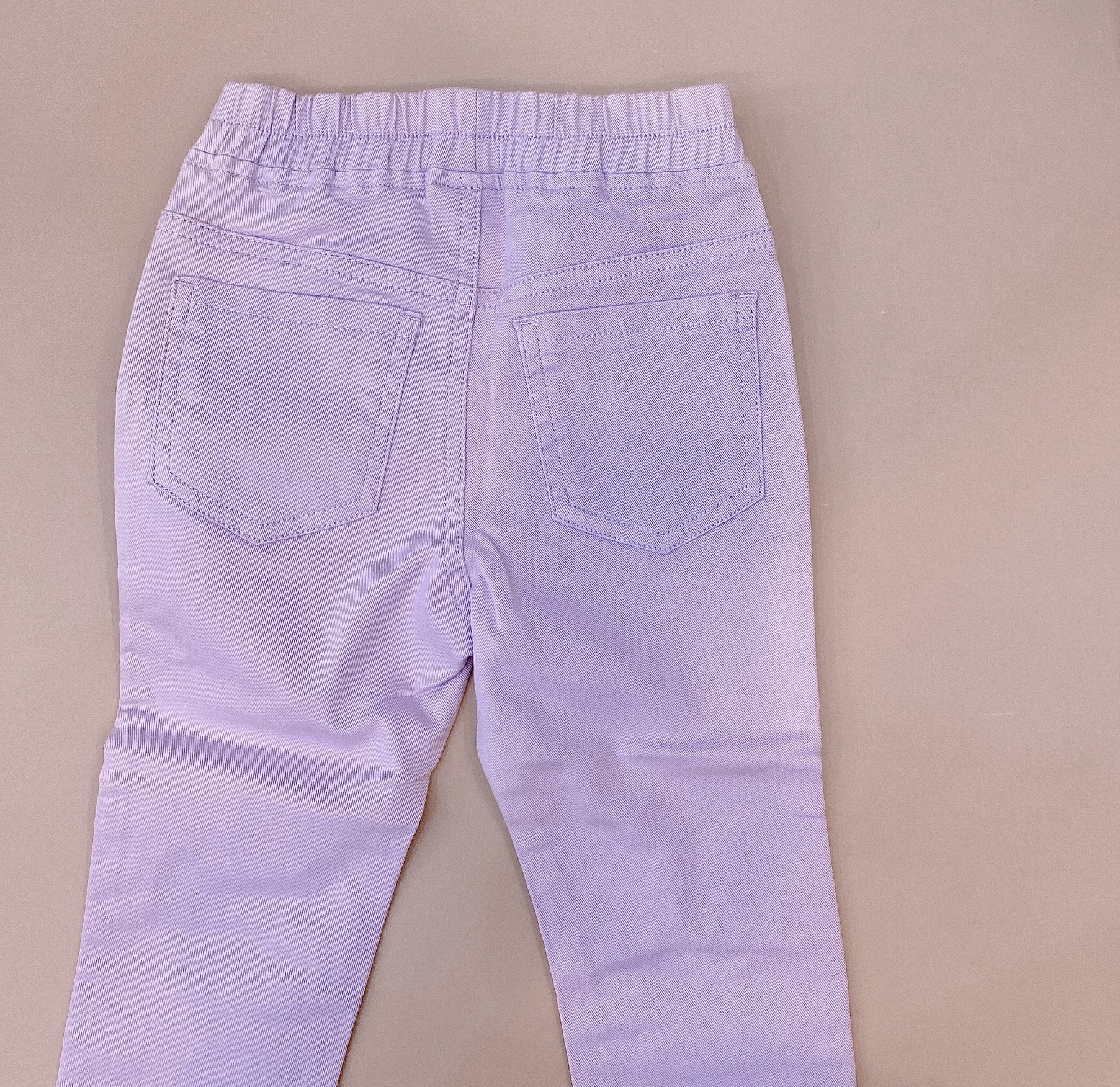 Quần kaki chun Bobdog màu tím gối thêu mèo size 100 - 130