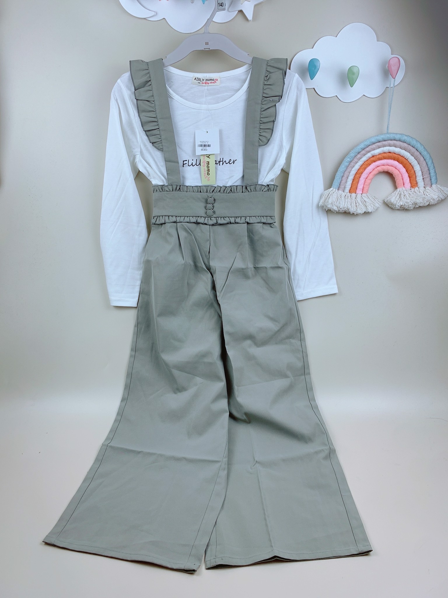 Set Jumpsuit Airly Momo xuất Nhật quần ống xuông kèm áo nhiều màu BG
