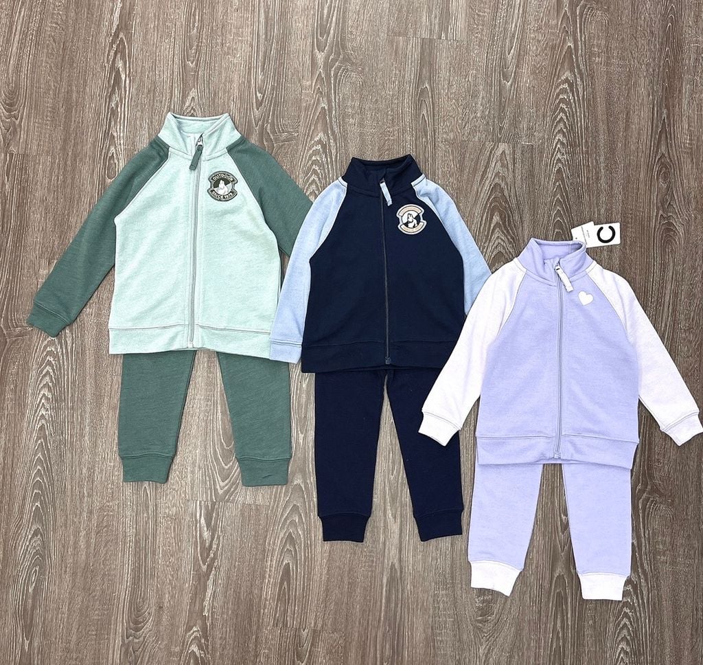 Bộ da cá Merino Wool Content vai giác lăng phối màu size 92 - 140