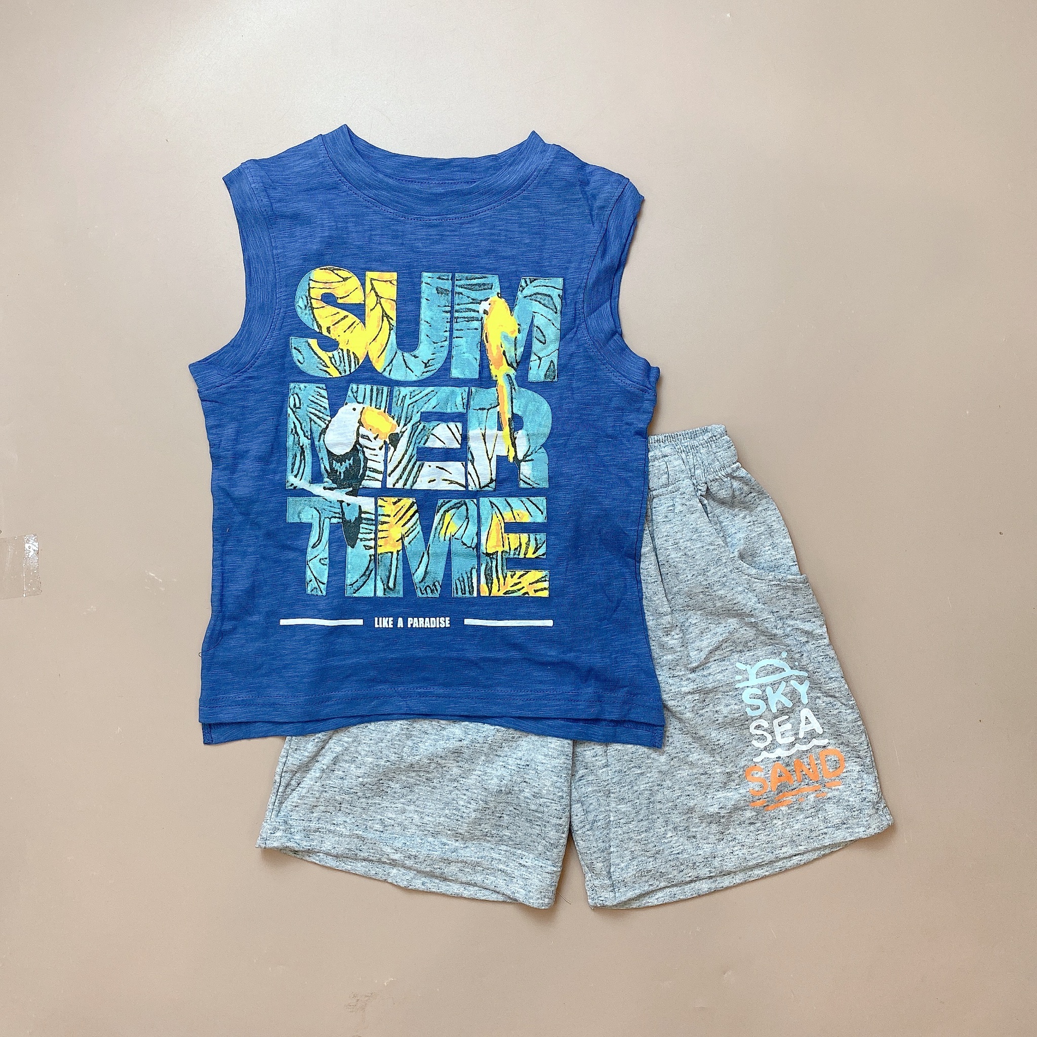 Bộ sát nách vai rơi Ru Design nhiều hình size XS - XL ( 5 - 14y )