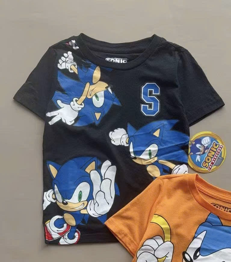 Áo cotton Sonic dư xịn nhiều màu cho bé trai size 4-7y