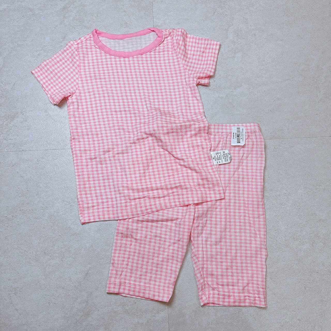 Bộ cotton vải dư Hàn kẻ caro 3 màu size 80 - 110