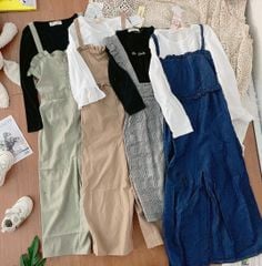 Set Jumpsuit Airly Momo xuất Nhật quần ống xuông kèm áo nhiều màu BG