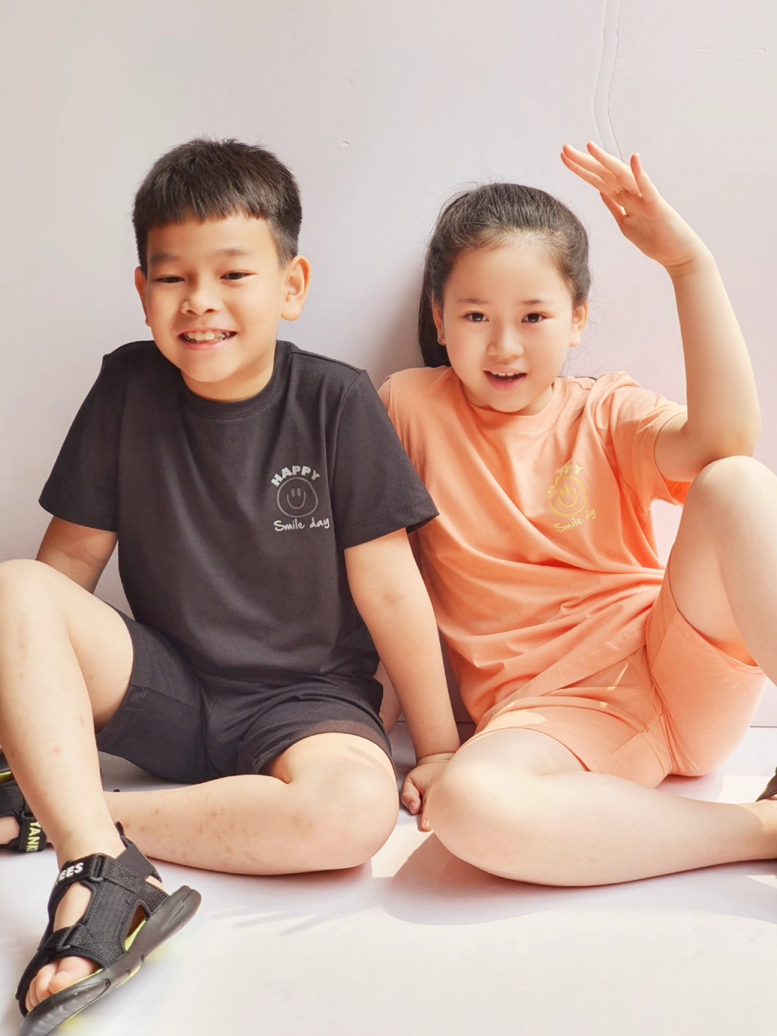 Bộ cotton Bee Mon mặt cười 5 màu BTBG size 110 - 160 - Bảng màu 2