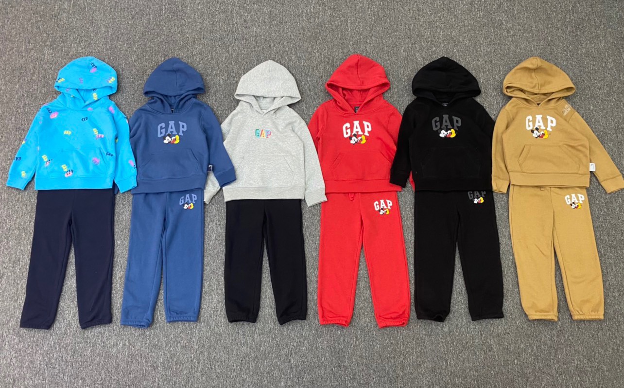 Bộ nỉ bông Babygap in hình mickey nhiều mẫu size 6m - 5y